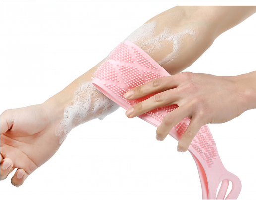 Wholesale Soft Exfoliating Long Silicone Back Bath Bamboo Body Brushes Sponges 60cm 68cm 80cm 90cm